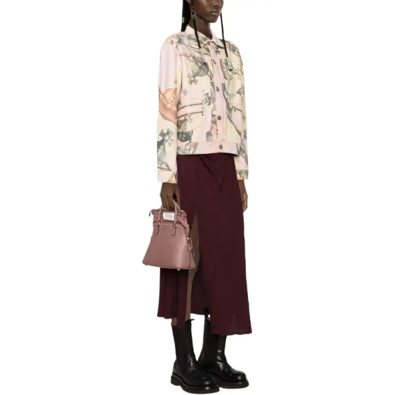 Vivienne Westwood Marlene Orb Printed Buttoned Denim Jacket-4