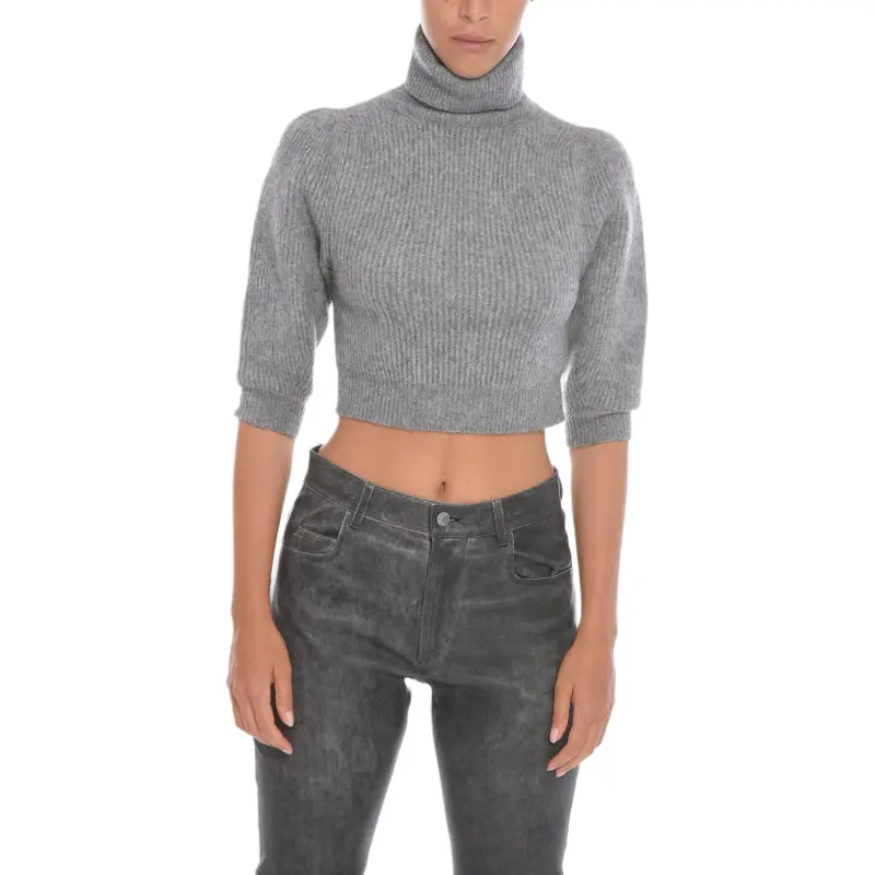 CELINE FW22 Cashmere Sweater Women's Gray-2