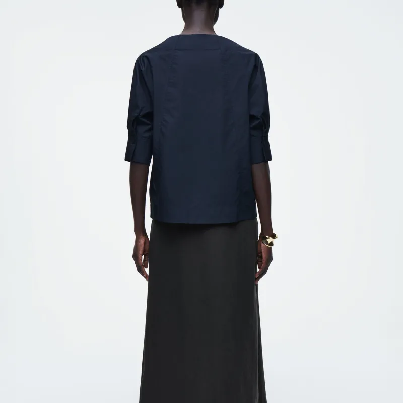 COS Shirts Women's Navy Blue-3