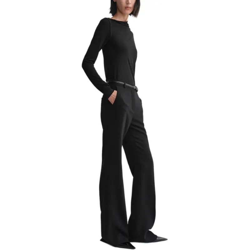 TOTEME Long Sleeved Asymmetric Neck Top-4