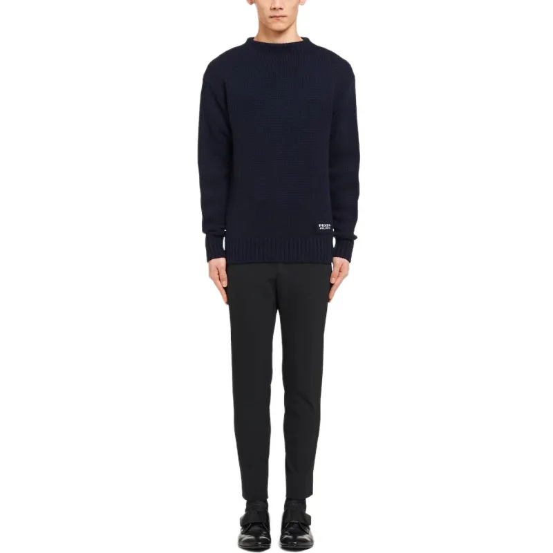 PRADA Cashmere Sweaters Men Dark Blue-1