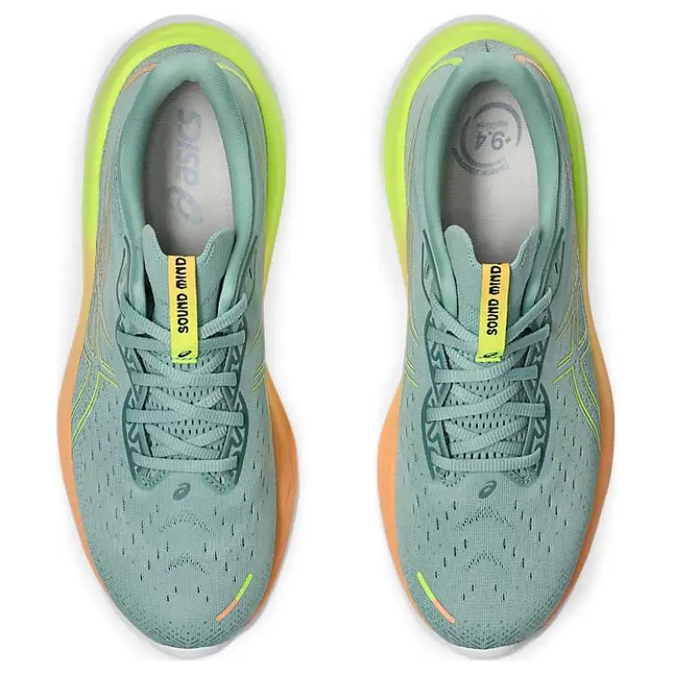 Asics Gel Cumulus 26 Paris Light Celadon Safety Yellow-2