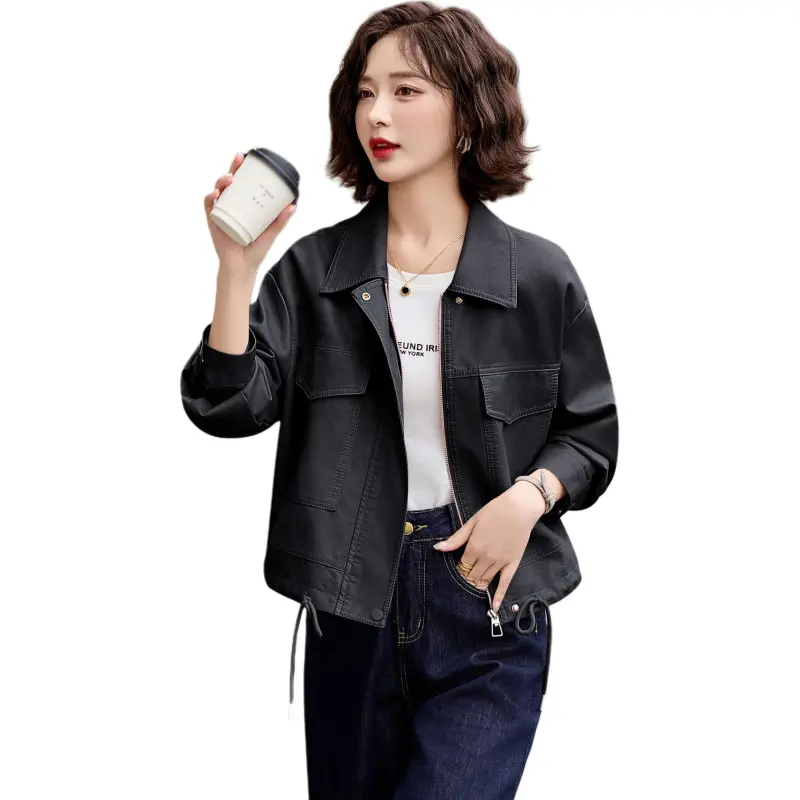 Yi Mengyuan Leather Jacket Women's-2
