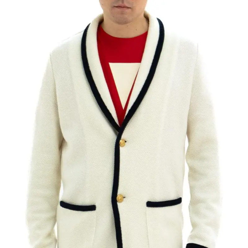 Valentino Single Breasted Straigth Hem Cardigan-2