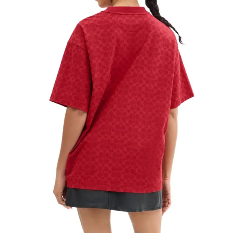 COACH T Shirts Unisex Red-4