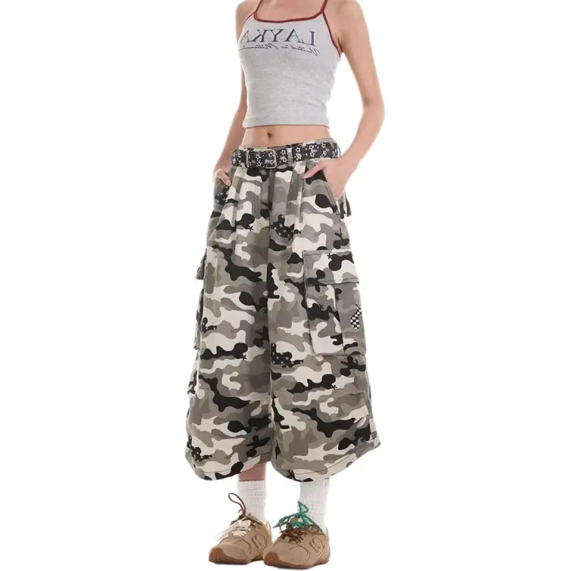 VINMUK Denim Shorts Unisex Camouflage-7