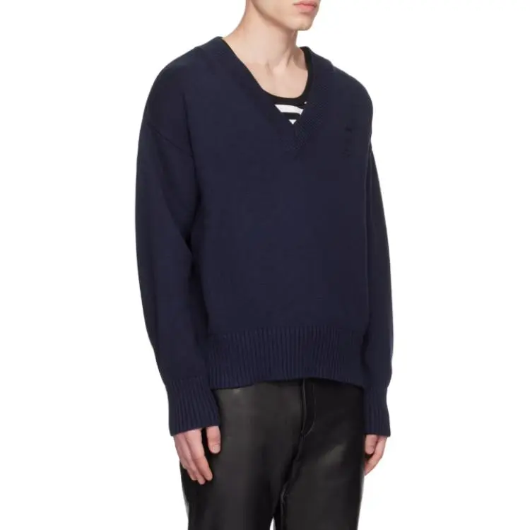 AMIPARIS Paris Ami De Coeur V Neck Knitted Jumper-3