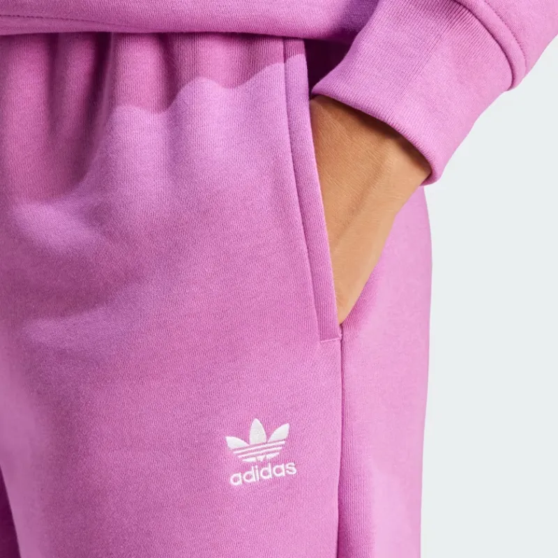 Adidas Originals Essential Essentials Fleece Joggers Knitted Sports Pants Women's Purple-4