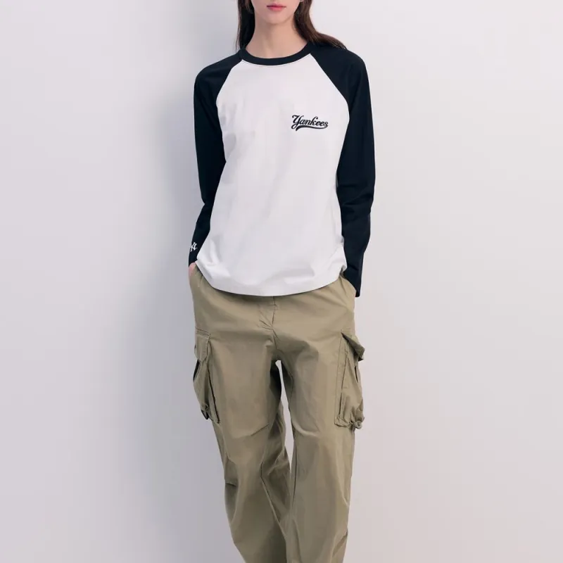 MLB SS24 Raglan Sleeve T Shirt Women's Black-2