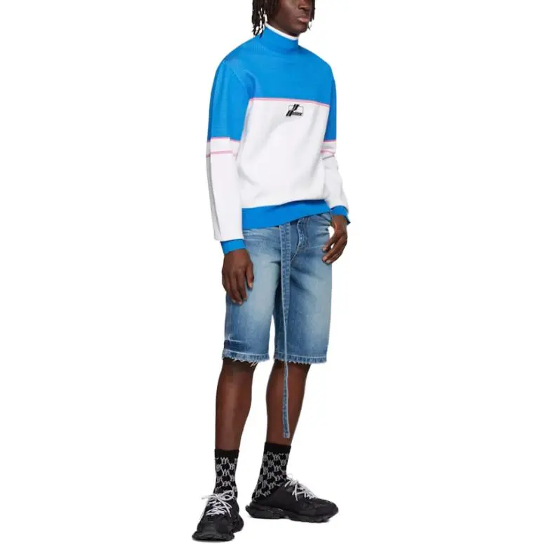 WE11DONE SS22 Sweater Unisex Blue-4