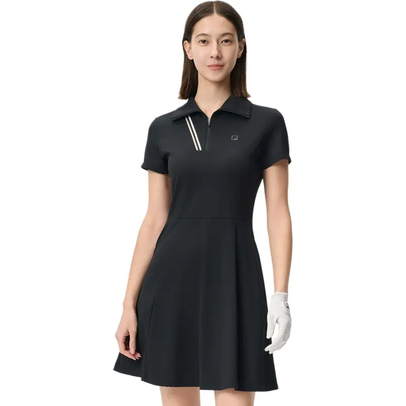 FILA Golf Series Short Sleeved Dress Women's Pitch Black BK-3