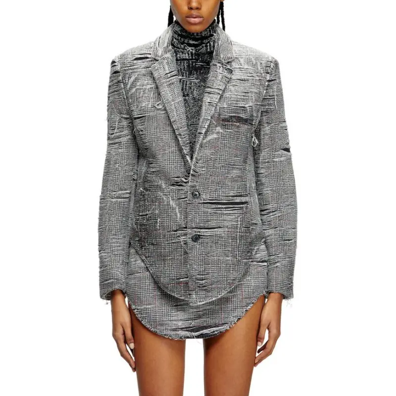 DIESEL De Phonix Fsg Distressed Blazer-1
