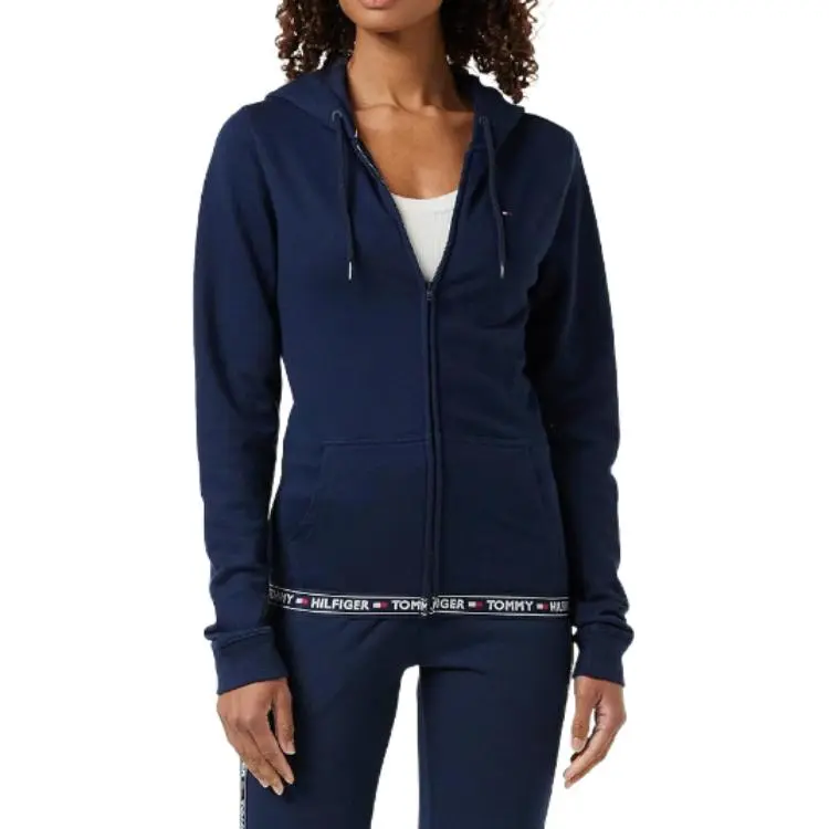 Tommy Hilfiger Logo Tape Hoodie Hoodies Jackets & Coats Women's Blue-4