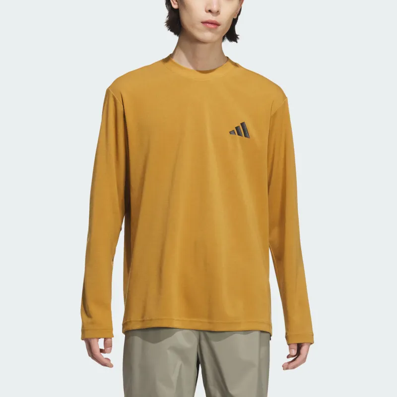 Adidas M TH LS T Shirt Men's Wheat Brown-1