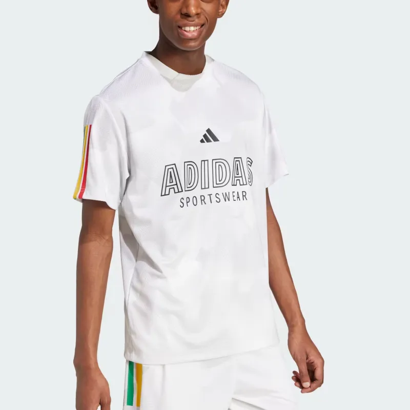 Adidas TIRO NATIONS PACKSportswear House Of T Shirt Unisex White/Bright Red/Multicolor-2