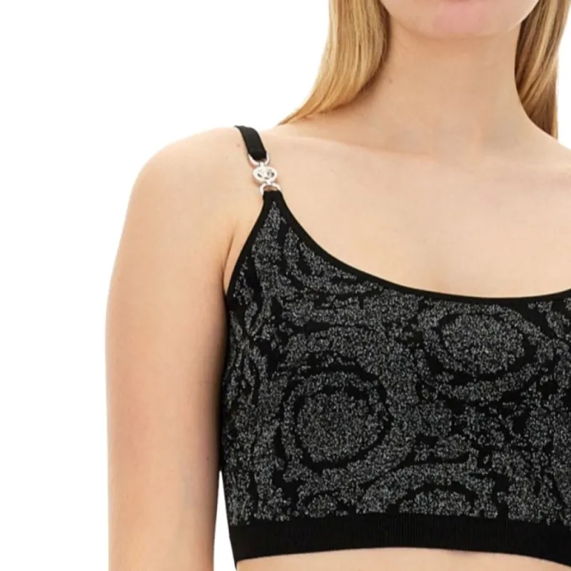 VERSACE La Greca Medusa '95 Sleeveless Cropped Top-5