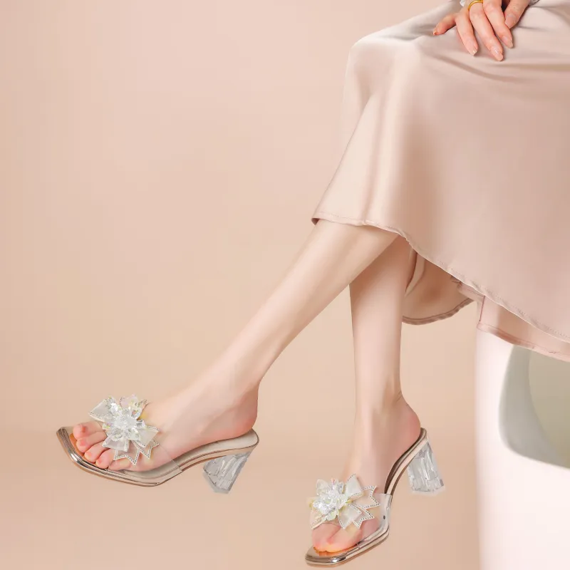 JOSINY Outerwear Slide Slipper Women's Champagne/Silver-6