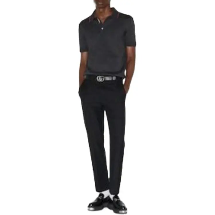 GUCCI Polo Shirt Men's Dark Gray-2