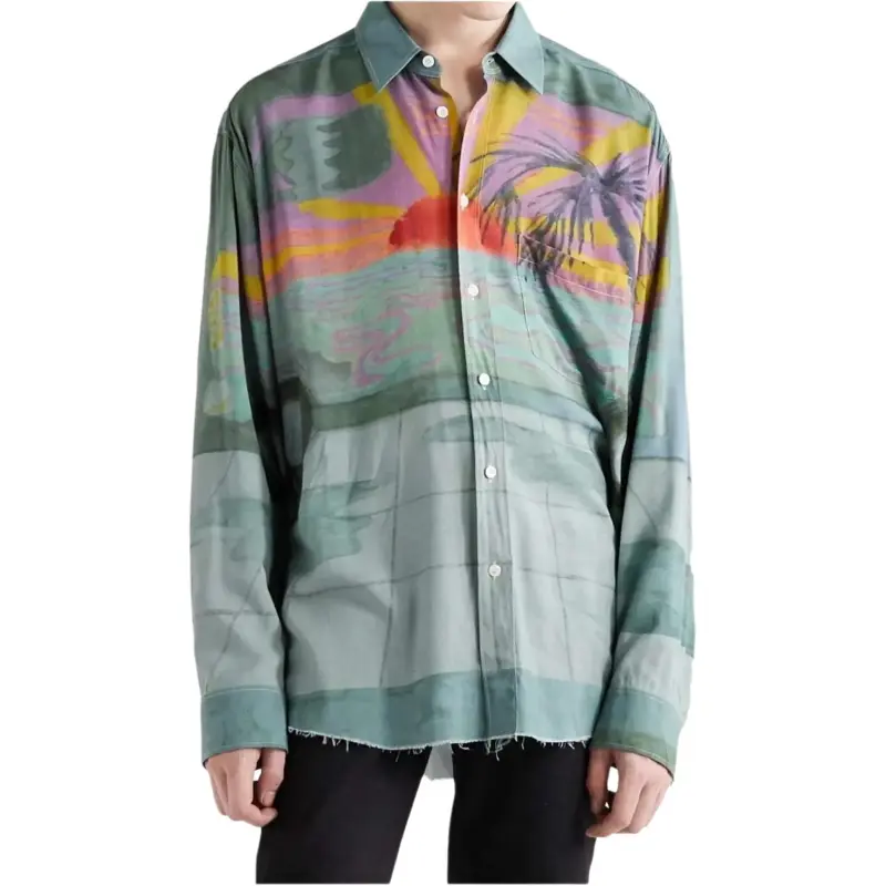 CELINE Shirts Men Green-1