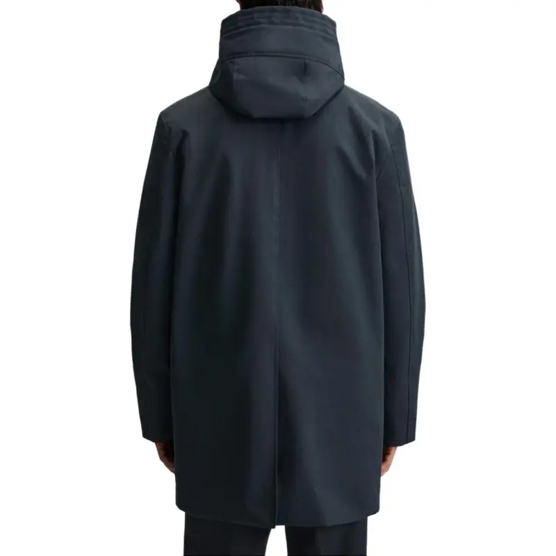 ZARA Parka Coats Men's Sea Blue-4