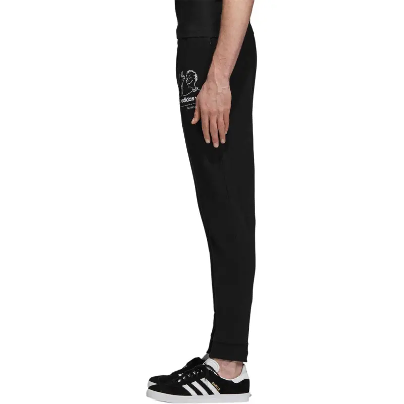 Adidas Originals TRACKPANTS Knitted Sports Pants Men's Black-3