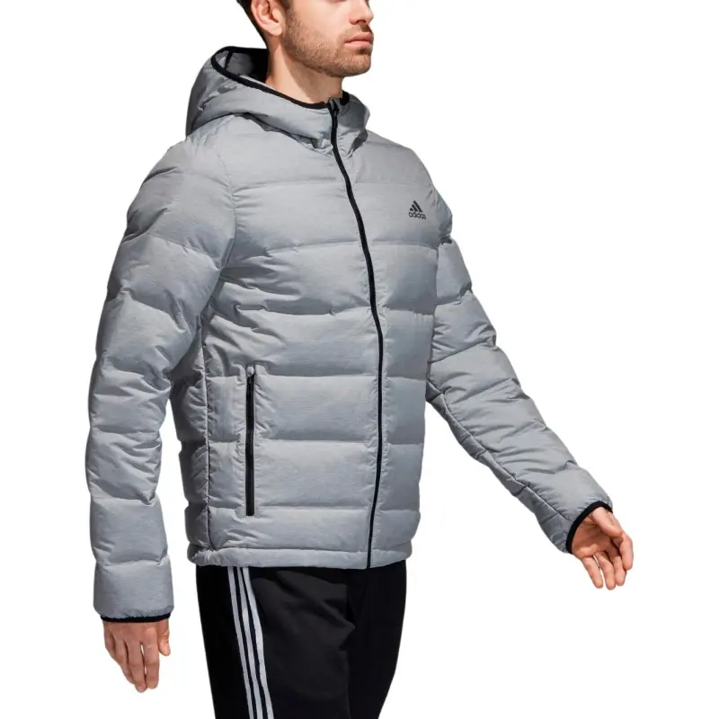 Adidas Helionic Down Jacket Men's Medium Heather Gray-3