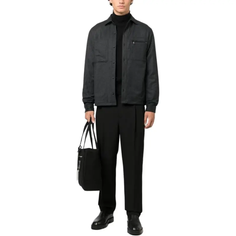 Ermenegildo Zegna Buttoned Long Sleeved Overshirt-4