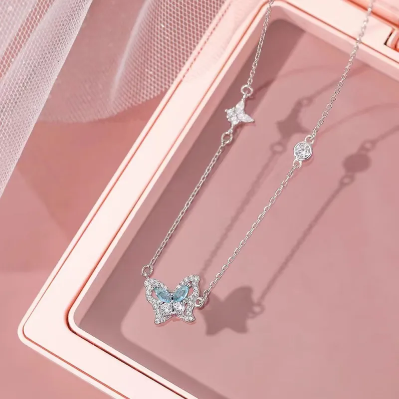 Silver Trim Alloy Necklaces Women's-14