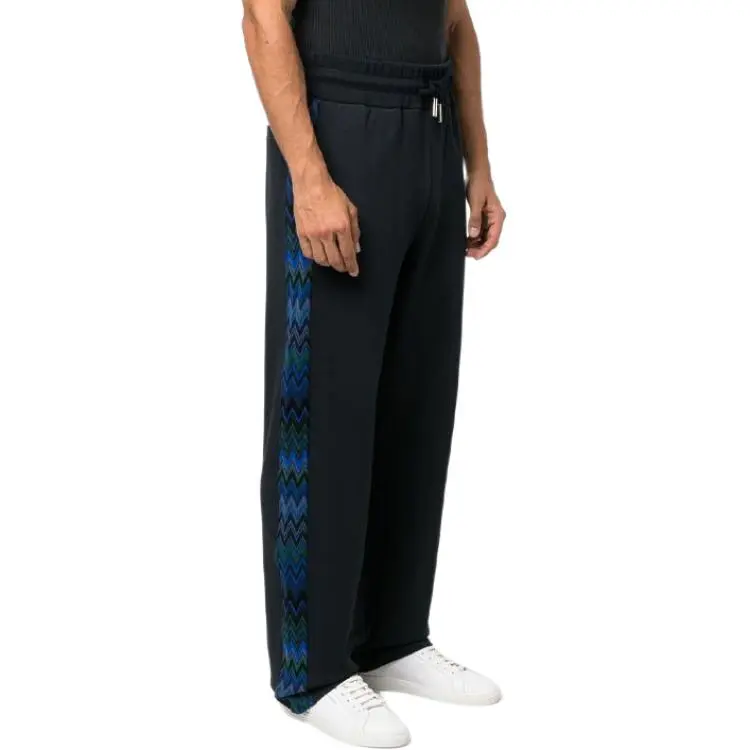 MISSONI FW22 Straight Sports Pants Men's Blue-4