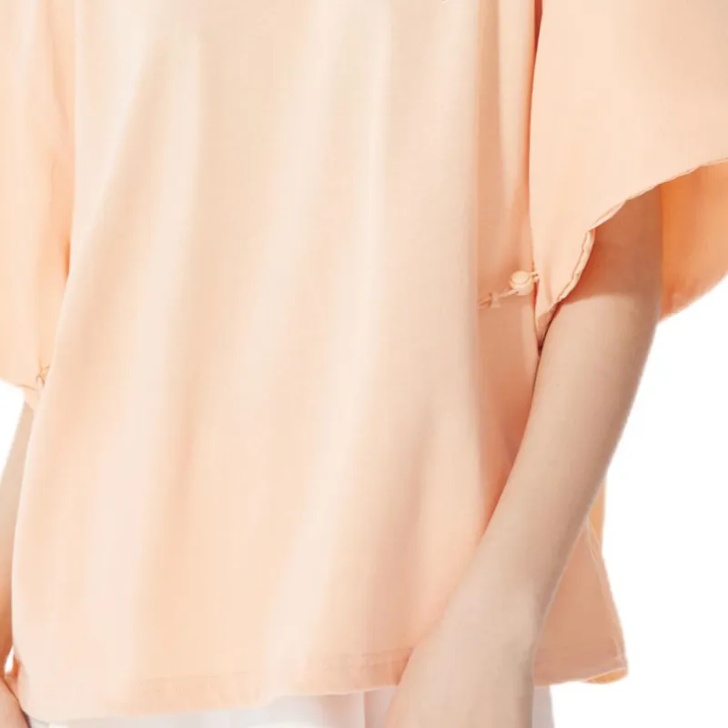 New Balance Drop Shoulder Sleeve T Shirt Women's Orange-2