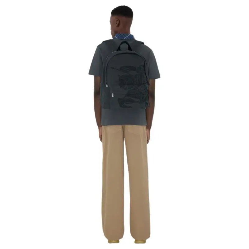 Burberry Nylon Backpack Men's Dark Blue-4