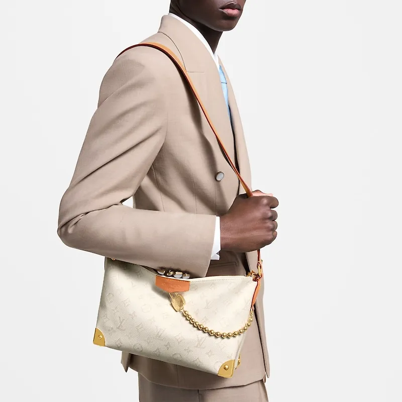 LOUIS VUITTON Monogram Heritage Coated Canvas Shoulder Bag, Crossbody Bag, Handbag Men's Ecru-5