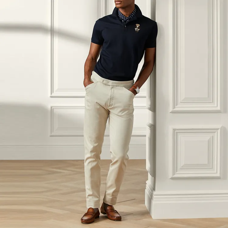 Ralph Lauren Purple Label Polo Bear embroidery Polo Shirt-1