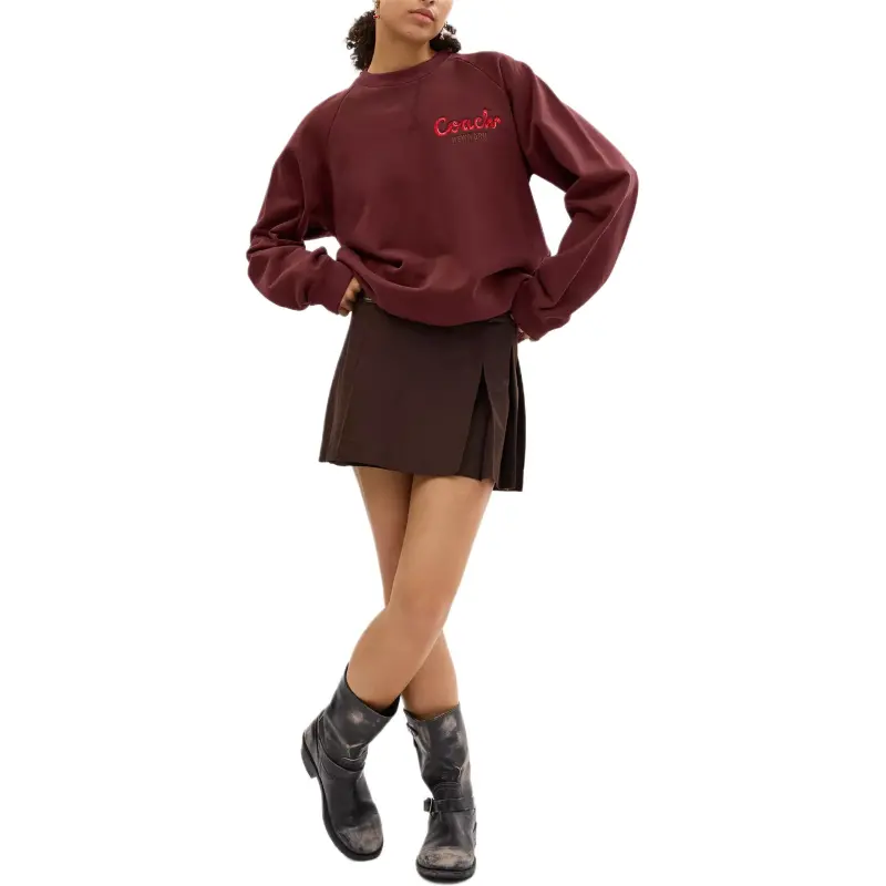 COACH SS25 Sweatshirt Unisex Merlot-1