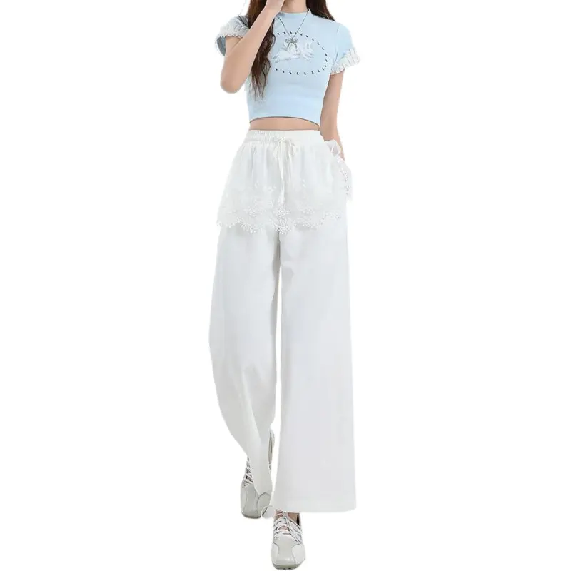 Concubine Zhu Casual Pants Women's White-4