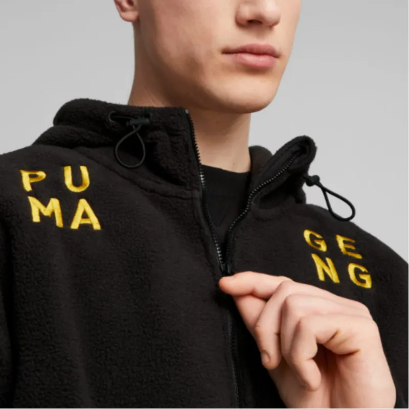 PUMA Gen.G Esports Men's Half-Zip Fleece Pullover Velvet-feel Coat Men's Black-5
