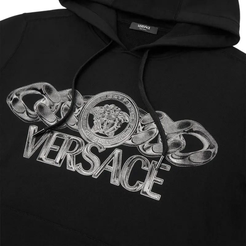 VERSACE Medusa On Chain Drawstring Hoodie-4