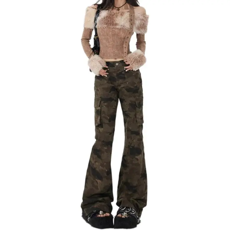 Concubine Zhu Jeans Women's Camouflage-2
