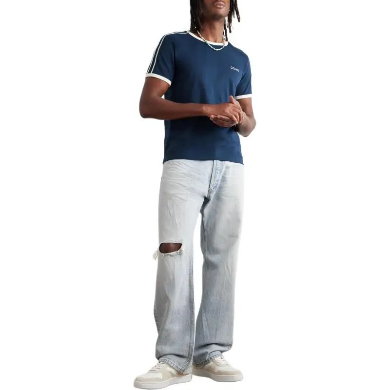 CELINE SS25 T Shirt Men's Marine Blue-2
