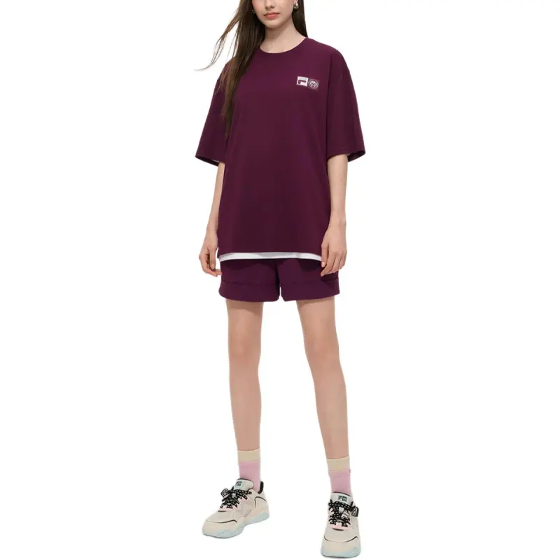 FILA FUSION T Shirt Unisex Purple Sweet Potato PU-3