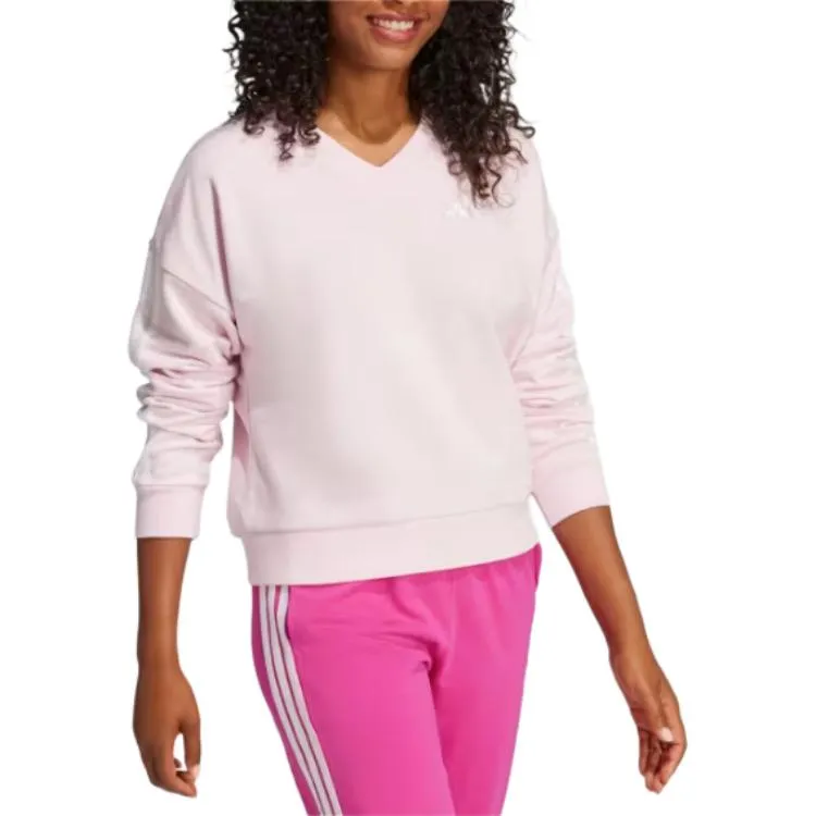 Adidas Free Shipping With AdiClub Essentials 3 Stripes French Terry V neck Sweatshirt-3