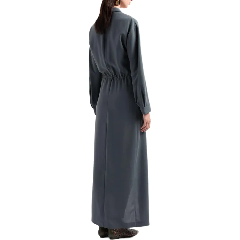 GIORGIO ARMANI Long Dress In Washed Silk Shantung-3