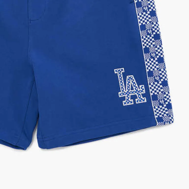 MLB Los Angeles Dodgers MLB Checkerboard Casual Shorts Unisex Dark Blue-2
