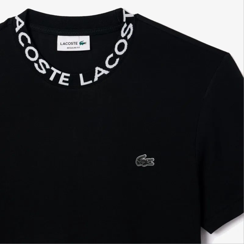 LACOSTE Logo collar Cotton Piqué T shirt-3