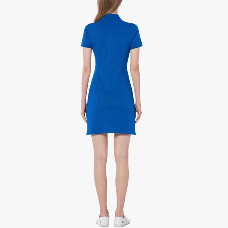LACOSTE Short Sleeved Dress Women's Blue-2