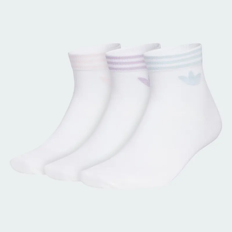 Adidas Originals Mid Calf Socks Women's 3 Pack White-2