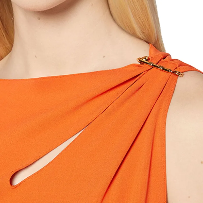 VERSACE Safety Pin Top 'Orange'-4