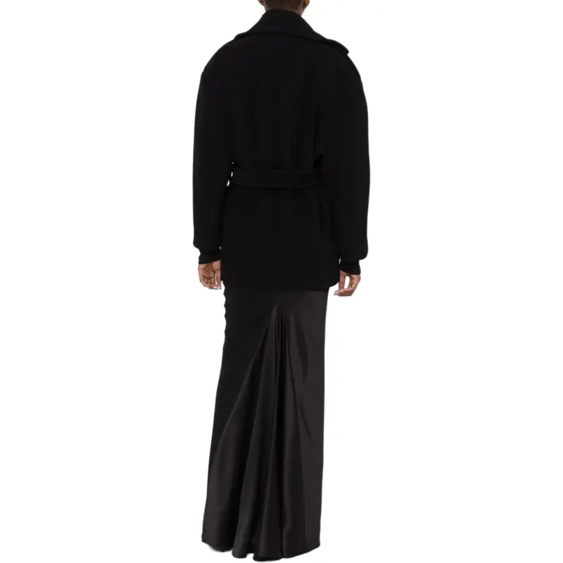 SAINT LAURENT Zip Up Belted Coat-2