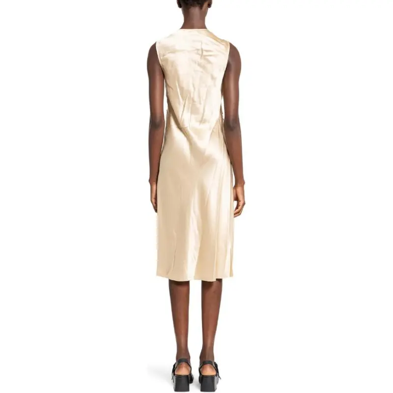 CELINE Sleeveless Dress Women's Yellow-1