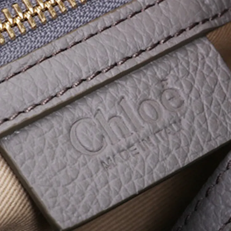 Chloe Marcie Leather Tote Bag, Shopping Bag, Handbag Women's Light Gray-7